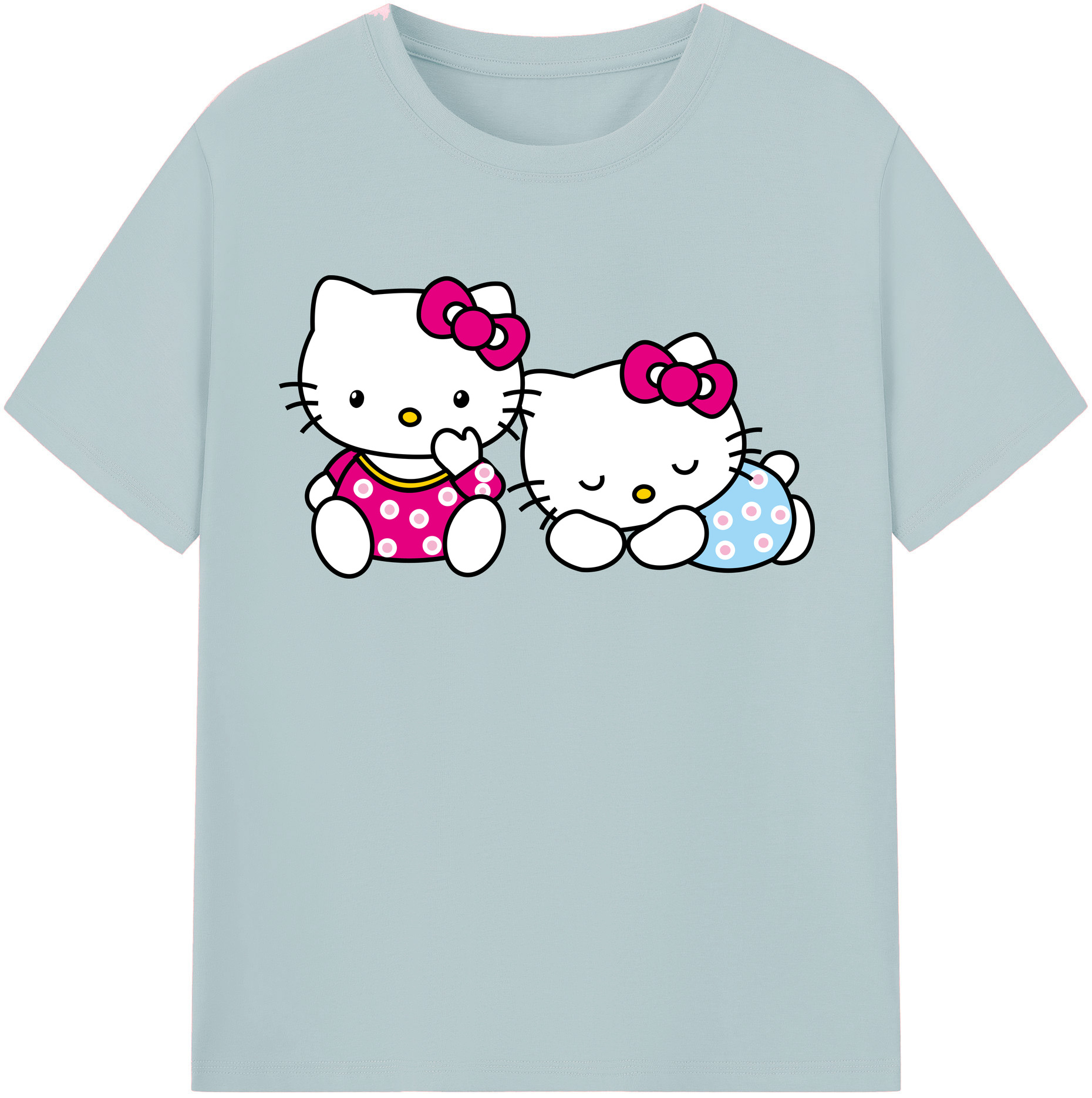（画像用） Hello Kitty ハローキティ 綿100％半袖Tシャツ（フロントプリント）